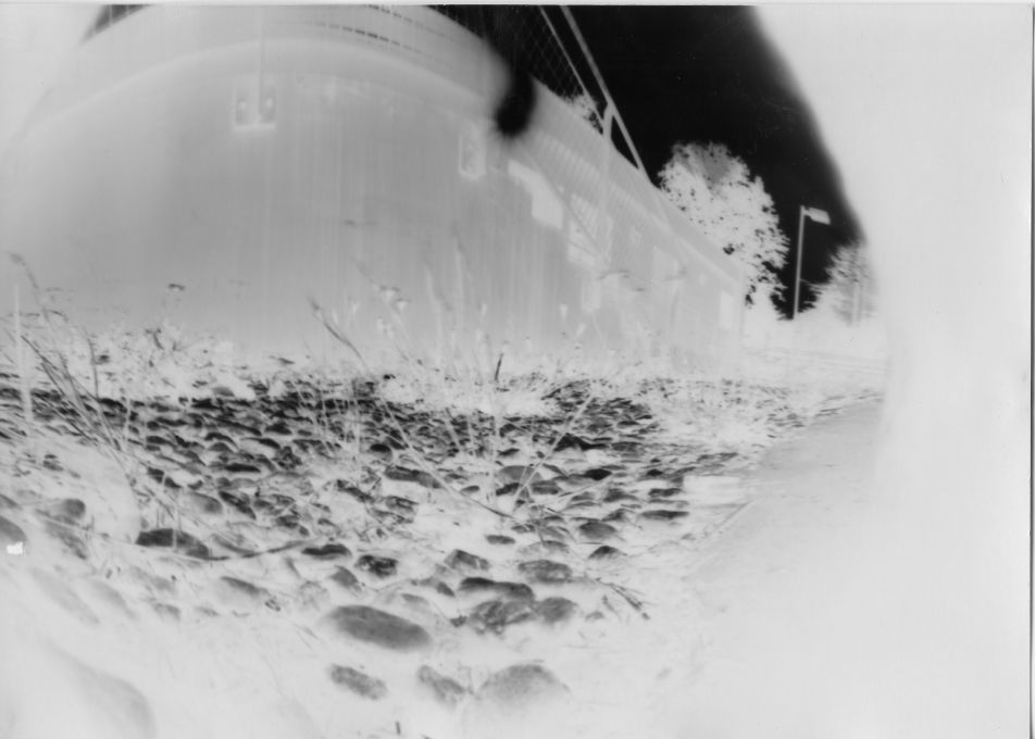 Photo type fish eye prise avec un sténopé du bâtiment du centre Esquirol.