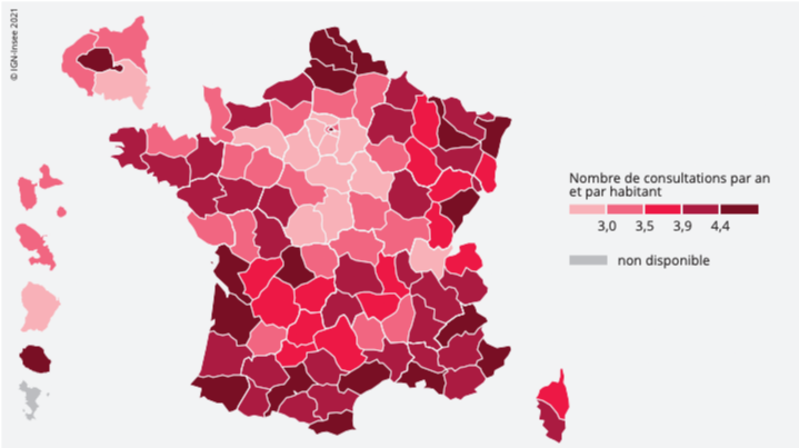 carte des déserts médicaux en France
